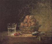Jean Baptiste Simeon Chardin Lee s basket with two glass cups cherry stone Germany oil painting artist